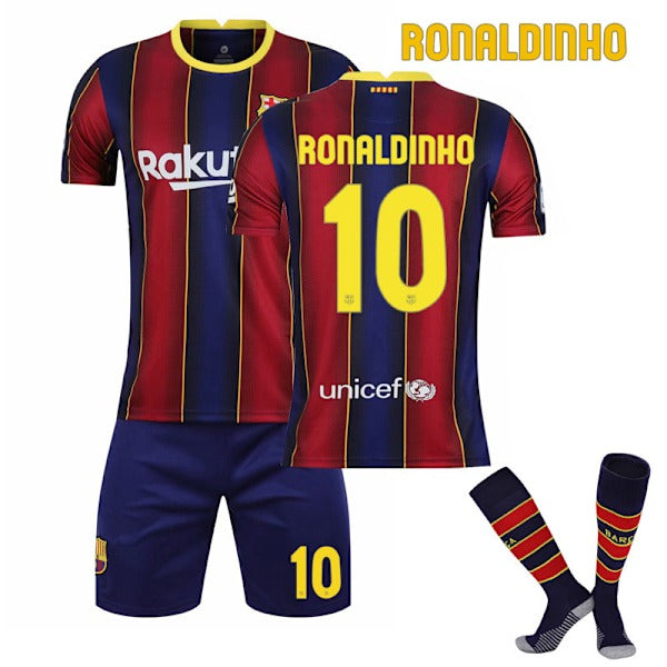 Barcelona Home Football Shirt Children & Adults 20-21 No. 10 Ronaldinho Barcelona Home Football Shirt Children & Adults 20-21 No. 10 Ronaldinho